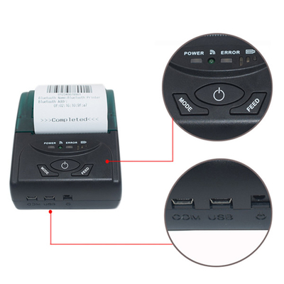 θερμικός εκτυπωτής Bluetooth εκτυπωτών 58mm ασύρματος φορητός μίνι για την εκτύπωση παραλαβών κώδικα QR